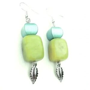 Stone and Shimmer Hand Crafted Earrings